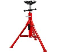 Mophorn Soporte para Tubería Plegable con Cabeza en V de Transferencia de 4 Bolas y Patas Plegables 4500LB Altura Ajustable 28IN a 51.5IN Tipo 1107B Adecuado para la Mayoría de Los Trabajos de Tubería