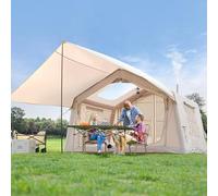 MOPHOTO Tienda de campaña inflable con toldo 4-6P impermeable Oxford con bomba de caqui