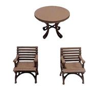 mophrati 1:64 Escenas de Estudio en Miniatura con Cama de casa muñecas Impermeable y Kit Silla Artesanal 1:64 Escenas Estudio en Miniatura balcón jardín / Mini Adornos figurita