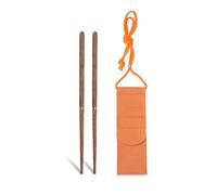 mophrati 1 par de palillos, vajilla, Para madera, acero inoxidable, reutilizable, cocina, ligero, para comer, palitos para picar con bolsa de almacenamiento
