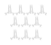 mophrati 10 Uds soporte de plegable transparente estante de exhibición ajustable para platos soporte decorativo organizador almacenamiento cocina