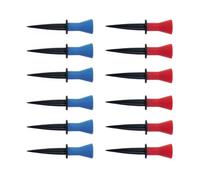 mophrati 12 Piezas de Tees de Golf Soporte de Bola Profesional de plástico Reutilizable al Aire Libre Interior Golf Tren práctica Regalos Entrenadores, 6 uds Rojo + 6 uds Azul, 58 mm