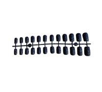 mophrati 24 piezas de uñas postizas, puntas de uñas artificiales, llamativo parche para, accesorio DIY, decoración manicura para mujeres y niñas, negro