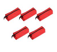 mophrati 5 Bolsas de Herramientas, Bolsa de Mano con Cremallera, Mano Obra Fina, organización Resistente al Desgaste, Bolsas Almacenamiento, contenedor Hardware, Rojo, Talla Grande