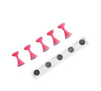 mophrati 6 piezas de soportes para práctica de uñas, juego soportes para puntas uñas, Base cristal buena fijación, herramienta manicura para el hogar, Rojo