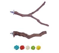 mophrati 7 Uds. Percha Multicolor para Loros y Mascotas, para Madera Divertida y de Grano Natural para pájaros, Loros, pájaros, Palo de pie, Percha para Madera para y