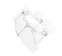 mophrati Accesorios para asar a la parrilla Soporte para muslos de pollo Cocina en interiores y exteriores Fácil de limpiar Rejilla para muslos pollo Bandeja redonda para recoger aceite Parrilla para