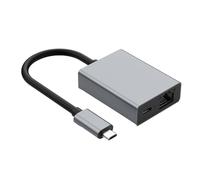 mophrati Adaptador Divisor múltiple USB a Ethernet, Plug and Play, para reuniones de Trabajo en línea con Velocidad de Red, concentrador Gigabit Ethernet con Puerto Carga.