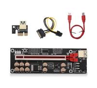 mophrati Adaptador PCI-E 1X a 16X Pantalla Digital Extensor de Placa de extensión PCI- con Cable USB Equipo minería PC Escritorio, Rojo