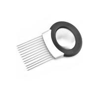 mophrati Aguja de cebolla de acero inoxidable, cortador frutas y patatas, tenedor portátil seguro para tomates, herramienta mano para verduras para utensilios cocina