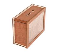 mophrati Alcancía de para Madera con Forma de Cerdito, Ideal para el Aprendizaje financiero, Hecha a Mano con Marcador y con Forma Tarro para Ahorrar Dinero, 10000 dólares, 20 x 14.5 x 7.6 cm