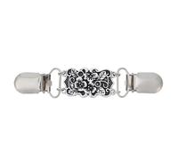 mophrati Anillo de bufanda de plata con diamantes de imitación, Clips de suéter de aleación galvanizada, accesorios de abrazadera de envoltura de estilo Vintage, regalos para mujeres