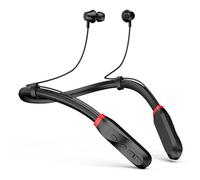 mophrati Auricular para Colgar en el Cuello Tipo C Compatible con Bluetooth 5,1 inalámbrico IPX5 Resistente al Agua para Correr transmisión en para Vivo Auriculares Regalo de cumpleaños, Negro