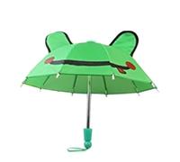 mophrati Baby Doll Umbrella Cartoon Children's Toys Animal Handle Ropa Accesorios Niños Niñas Kindergarten Festival de cumpleaños , Verde