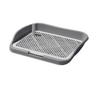 mophrati Bandeja de Arena para Conejos, solución eficaz para desechos de Mascotas con Opciones de Limpieza y Mantenimiento fáciles, Soporte para Almohadillas, Gris, 48 x 36.5 x 8.5 cm