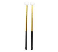 mophrati Baquetas de práctica de aleación resistente, accesorios esenciales para ejercicios de percusión, juego de mazos para timbales, tanto para práctica, oro, 39.7 x 3.6 x 1.5 cm