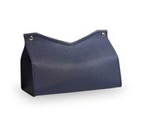 mophrati Bolsa de almacenamiento de papel tisú cuero PU en forma V, soporte recargable a prueba polvo reciclado, contenedor para servilletas, sala estar y baño, Azul