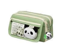 mophrati Bolsa de Almacenamiento de papelería Gran Capacidad, Estructura Resistente, para escuelas, Caja papelería Alto, Estuche para lápices Tela Oxford, Verde 1