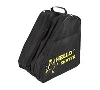 mophrati Bolsa de almacenamiento para patines en línea, portátil, con cremallera, correa ajustable para fácil acceso, bolsa para zapatos de patinaje, bolso de mano transpirable, Negro, 40x30x40cm