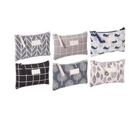 mophrati Bolsa de cosméticos de 6 Piezas, Estuche Lona para Maquillaje, Caja organizadora con Cierre Cremallera, organizadores Bolsos portátiles para Mujeres