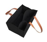 mophrati Bolsa de pañales portátil para bebé, no tóxica e inodoro, para cambiar pañales de forma segura, exquisita carpeta artesanal para, hecha fieltro, negro