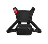 mophrati Bolsa de Pecho de Gran Capacidad, Bolsa Duradera y Ajustable para Actividades al Aire Libre, Bolsa táctica Multifuncional para el Pecho, Negro