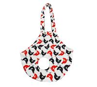 mophrati Bolsa de transporte para gallinas, transpirable, duradera, fácil de transportar, para gallinas y gallos, para transporte y conducción, rojo y negro, Talla única