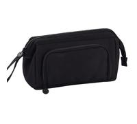 mophrati Bolsas de lápices de Gran Capacidad, Caja Almacenamiento Doble Capa, papelería, Suministros Escolares Color sólido, Regalos para Profesores casa para Hombres, Negro