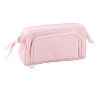 mophrati Bolsas de lápices de Gran Capacidad, Caja Almacenamiento Doble Capa, papelería, Suministros Escolares Color sólido, Regalos para Profesores casa para Hombres, Rosado