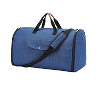 mophrati Bolsas de Lona para Ropa: solución de Embalaje Duradera para Viajar y Colgar la Ropa con Confianza. Bolsas Viaje para Trajes, organizadas y sin Arrugas, Azul, 57x26x32cm