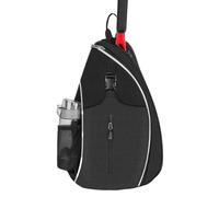 mophrati Bolso bandolera de gran capacidad, resistente, fabricado en tela Oxford, ideal para guardar bolsas de tenis y bádminton. Bandolera para guardar tenis, negro