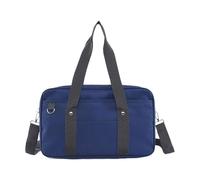 mophrati Bolso de mano de gran capacidad con múltiples opciones de transporte, bolso de hombro de tela Oxford, mochila para uniforme JK, Azul Gris