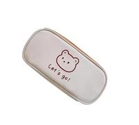 mophrati Bonito Estuche para lápices, estacionario organizado con un Toque de ternura, diseño Bonito, Estuche para lápices para Mujer de Gran Capacidad, Osito