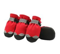 mophrati Botas Transpirables avanzadas para Perros, Zapatos Impermeables Que brindan Comodidad, transpirabilidad y Estilo al Tiempo Que protegen Las Patas, Rojo, Metro