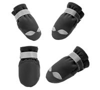 mophrati Botas Transpirables avanzadas para Perros, Zapatos Impermeables Que brindan Comodidad, transpirabilidad y Estilo al Tiempo Que protegen Las Patas, Negro, Metro