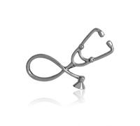 mophrati Broches Estetoscopio Dibujos animados Joyería estética Unisex Esmalte Pins Insignia elegante Hombres Adornos Clips de diario, XZ538