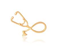 mophrati Broches Estetoscopio Dibujos animados Joyería estética Unisex Esmalte Pins Insignia elegante Hombres Adornos Clips de diario, XZ536