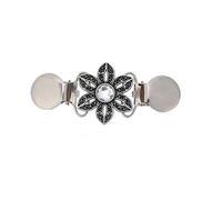 mophrati Bufanda Clip Exquisito Estilo Vintage Flores Patrón Talla Wrap Abrazadera Accesorios Día de San Valentín Regalos para Mujeres