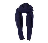 mophrati Bufanda larga con mangas para mujer, bufandas tejidas de lana suaves, transpirables y elegantes, duraderas y a la moda, Azul oscuro