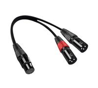 mophrati Cable adaptador y conversor de micrófono OFC de 24 AWG que reduce la pérdida de señal y garantiza un sonido nítido. Cable de micrófono con conector DMX dual de 3