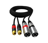 mophrati Cable de audio a cable XLR para mezclador de altavoces, conector macho doble premium a conector macho doble XLR, excelente para equipos grabación, 1.5 m
