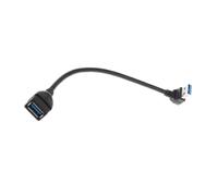 mophrati Cable USB 0 Macho a Hembra Negro con ángulo Ascendente Que Ofrece un excelente Rendimiento para computadoras con ángulos de 90 Grados o restricciones de Espacio. Fácil
