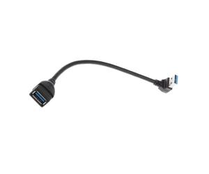 mophrati Cable USB 0 Macho a Hembra Negro con ángulo Ascendente Que Ofrece un excelente Rendimiento para computadoras con ángulos de 90 Grados o restricciones de Espacio. Fácil