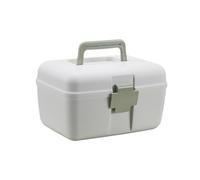 mophrati Caja de medicinas portátil con hebilla de seguridad, materiales gruesos seguros para niños, caja almacenamiento plástico duradera y duradera, Verde Nórdico