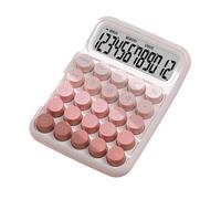 mophrati Calculadora de Interruptor mecánico portátil para cálculo numérico de Bac, Resistente, Color Morado Degradado, Rosa Degradado, 16 x 11.5 x 3 cm