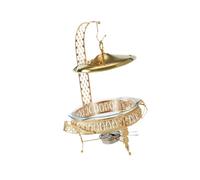 mophrati Calentador de bufé con Juego de calientaplatos. Fabricado en Vidrio de borosilicato de Calidad para Interiores y Exteriores. Este Calentador de Alimentos no es