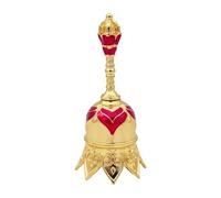 mophrati Campana de boda con sonido alto y claro. Timbre telefónico de aleación de latón con manivela, ideal para bodas y juegos, oro rojo