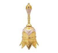 mophrati Campana de boda con sonido alto y claro. Timbre telefónico de aleación de latón con manivela, ideal para bodas y juegos, platino