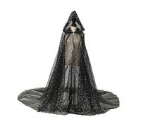 mophrati Capa de tul para boda para mujer, capa de elfo con capucha, hecha tul ligero, excelente para mujeres adultas, cómoda llevar y duradera. El tren largo y brillante es el centro atención entre