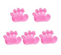 mophrati Cepillo de eliminación práctico y útil para mascotas, peine para cachorros, guante de gato en forma mano, cepillos limpieza, accesorios herramientas, peines, rosa5pcs